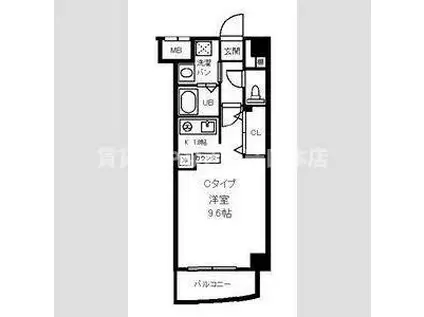 フナーセル(ワンルーム/4階)の間取り写真