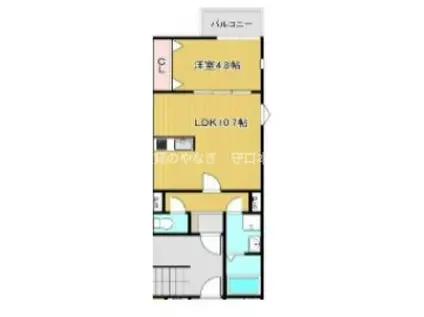 KIT祝町(1LDK/3階)の間取り写真