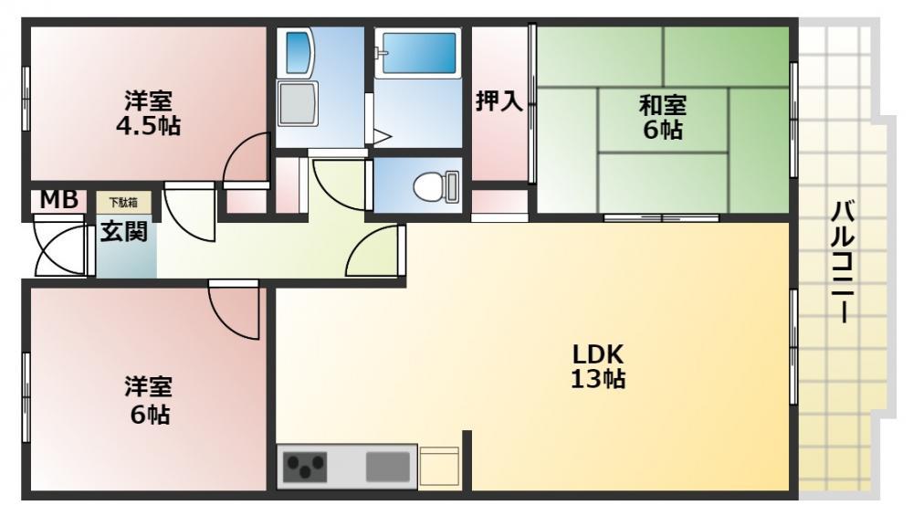 センチュリーⅡ(3LDK/2階)の間取り写真