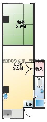 富士屋マンション(1LDK/4階)の間取り写真