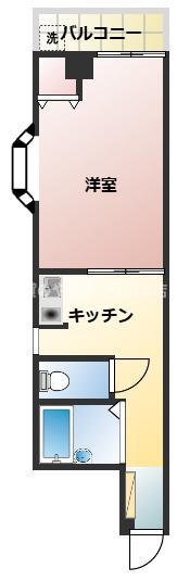 トップス祝ハイツ(1DK/3階)の間取り写真