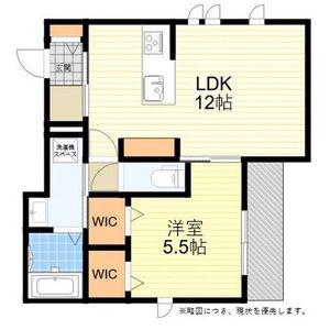 LUCE守口(1LDK/2階)の間取り写真