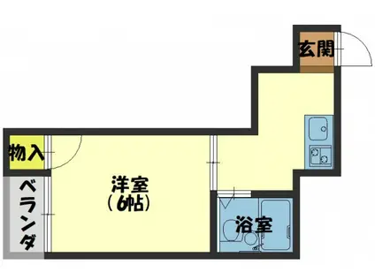 エムロード萱島(1K/1階)の間取り写真