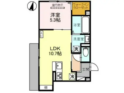 ルミナス(1LDK/1階)の間取り写真