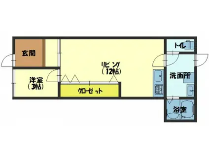 MAIZON AZUMA(1LDK/1階)の間取り写真