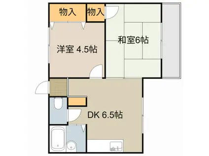 ストーリア藤田(2DK/3階)の間取り写真