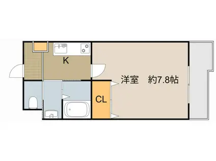 リヴィックスマンション(1K/5階)の間取り写真