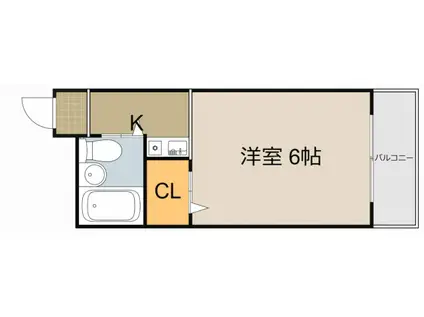 アスコットレジデンス(1K/4階)の間取り写真