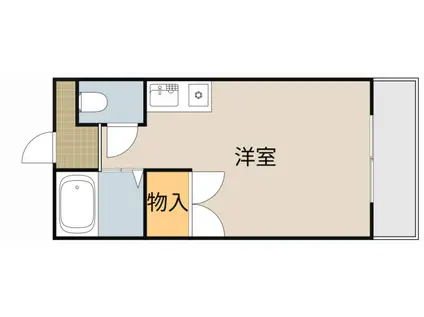 クレール寝屋川(ワンルーム/4階)の間取り写真