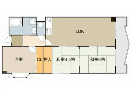 レクサスKORI(3LDK/2階)の間取り写真
