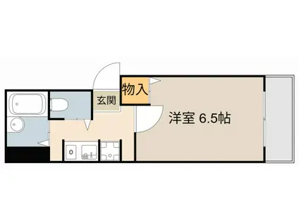 ジュネステン(1K/5階)の間取り写真
