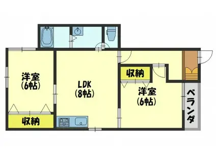 サニーコートN(2LDK/1階)の間取り写真
