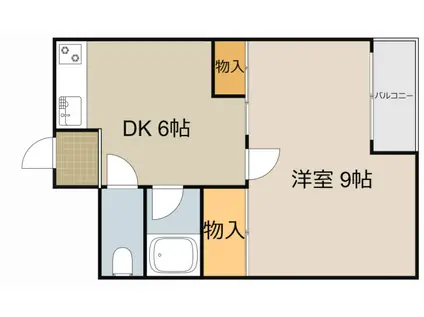 メゾンコスモ(1DK/3階)の間取り写真