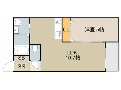 GRAN AVENIR門真(1LDK/3階)の間取り写真