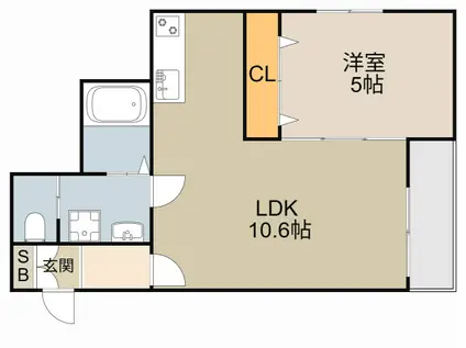 GRAN AVENIR門真(1LDK/3階)の間取り写真