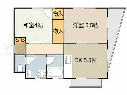 藤田ビル(2DK/3階)の間取り写真