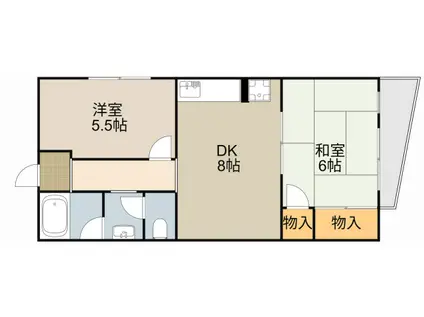 日晃マンション(2DK/5階)の間取り写真