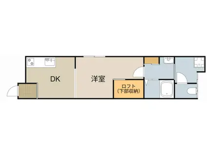 FUKUIBUNKA&TRUNK(1DK/2階)の間取り写真