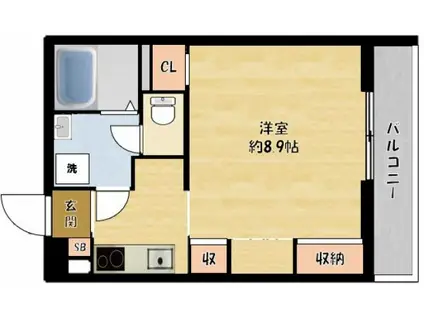 リブリKADOMA(1K/3階)の間取り写真