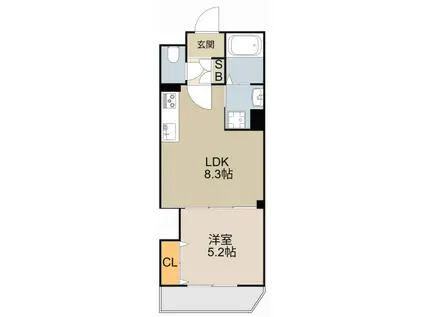 ラモーナ木田町(1LDK/1階)の間取り写真