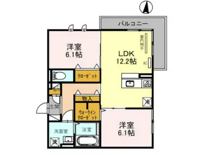 ロイヤルクレヴィア(2LDK/3階)の間取り写真