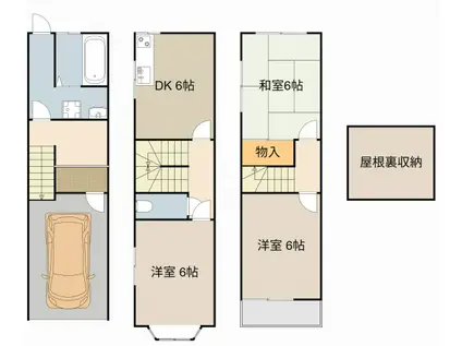 京阪電気鉄道京阪線 寝屋川市駅 徒歩18分 2階建 築31年(3DK)の間取り写真