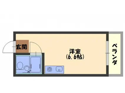 モナムール(ワンルーム/2階)の間取り写真