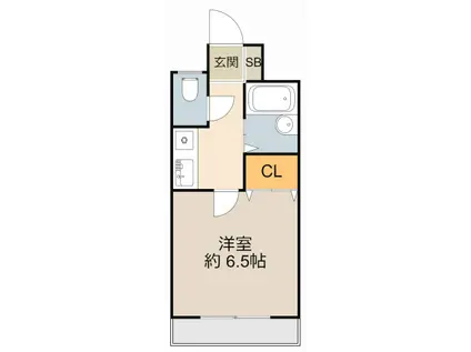 テラシママンション(1K/2階)の間取り写真