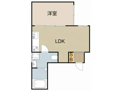 FLOWER GARDEN NEYAGAWA(1LDK/2階)の間取り写真