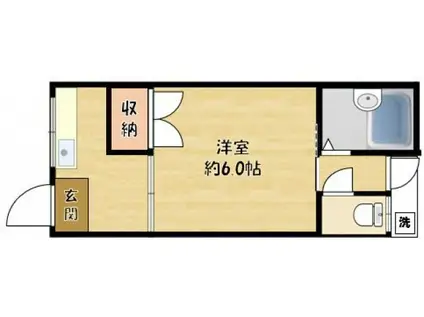 サニーハイツ石津東(1K/1階)の間取り写真