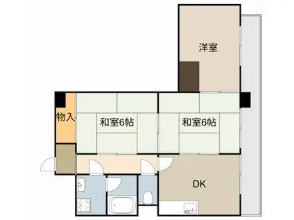 門真グランドハイツ(3DK/8階)の間取り写真