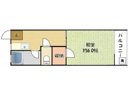 マンションべガ(1K/3階)の間取り写真