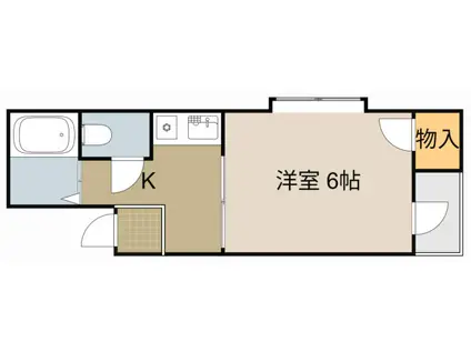 プレアール門真(1K/2階)の間取り写真