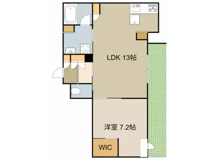 シャーメゾンソレール(1LDK/1階)の間取り写真