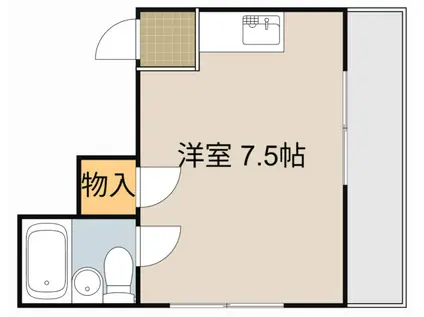 萱島サンヴィアンテ(ワンルーム/2階)の間取り写真