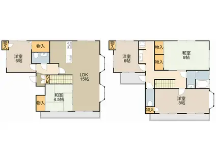 アビタシオン大島2号館(5LDK/3階)の間取り写真