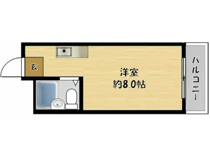 サンシャイン香里園3(ワンルーム/1階)の間取り写真