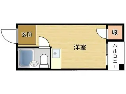 メゾンまどか(ワンルーム/1階)の間取り写真