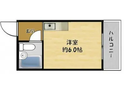 ニューハイツ(ワンルーム/3階)の間取り写真