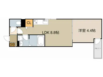 DPORTAGROVE(1LDK/2階)の間取り写真