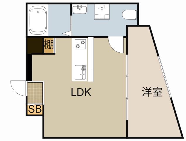 FLOWER GARDEN NEYAGAWA(1LDK/2階)の間取り写真