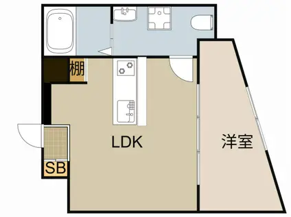 FLOWER GARDEN NEYAGAWA(1LDK/3階)の間取り写真