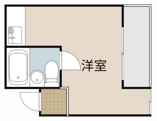 ハイツサニーサイド門真(ワンルーム/3階)の間取り写真
