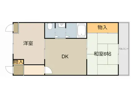 メゾン赤松(2DK/3階)の間取り写真