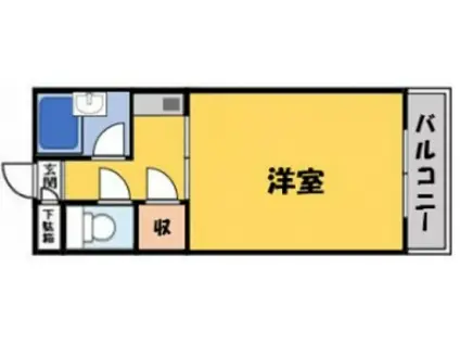 ロータリーマンション萱島西(1K/2階)の間取り写真