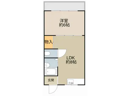 宮前ハイム(1LDK/3階)の間取り写真