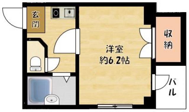 Mプラザ西三荘駅前(1K/2階)の間取り写真