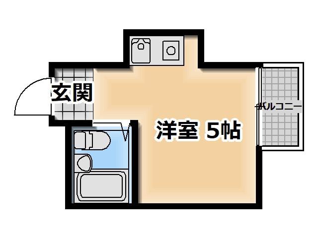 リラッサ大和田(ワンルーム/2階)の間取り写真