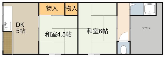 水戸文化(2DK/1階)の間取り写真