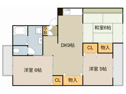 メゾン・ファミーユ(3DK/2階)の間取り写真
